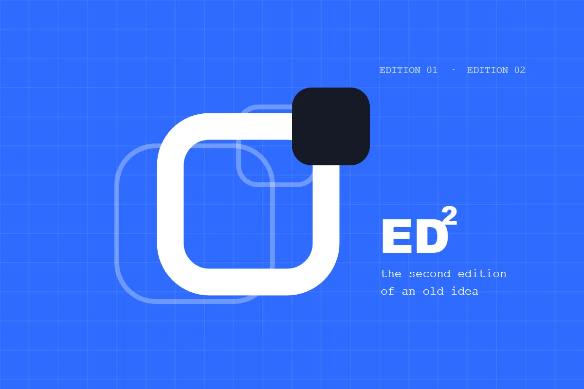The ED2 mark drawn over its first edition